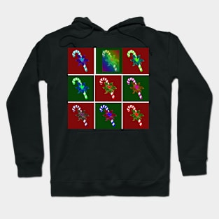 Christmas Candy Cane Design - Variations in Colour Hoodie